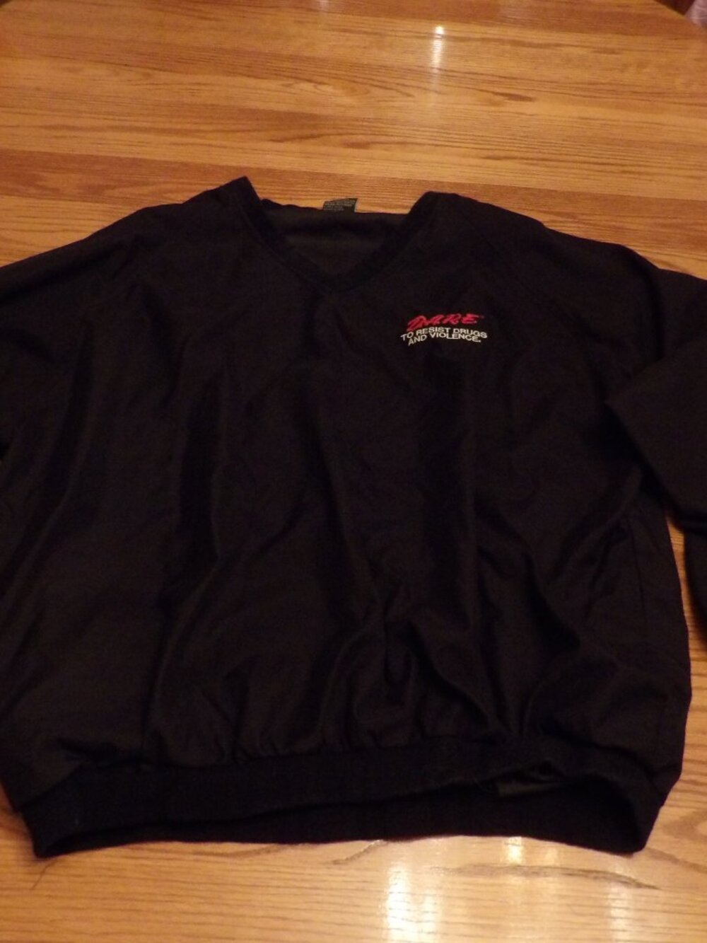 +-* Vtg DARE To Resist Drugs & Violence Weatherproof Pullover Mens  XXL Black